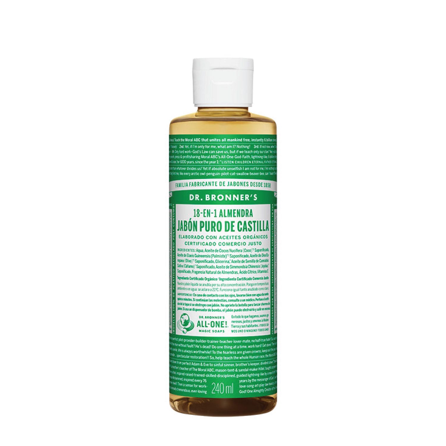 Jabón Líquido Almendra Dr. Bronner's 240 ml Tienda Terrenal